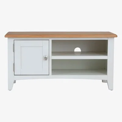 Chiltern Oak Furniture Gloucester White Painted Oak TV Unit