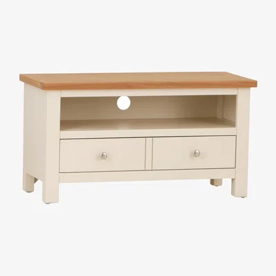 Chiltern Oak Furniture Salisbury Ivory Painted Oak Small TV Unit