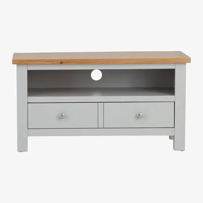 Chiltern Oak Furniture Salisbury Grey Painted Oak Small TV Unit