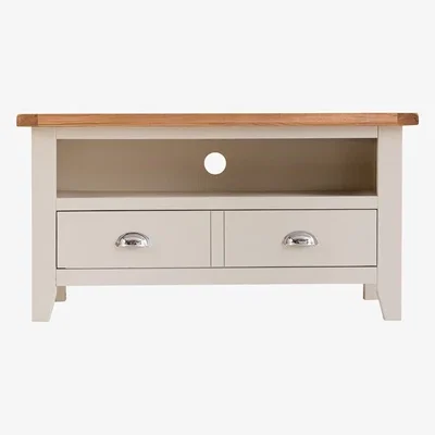 Chiltern Oak Furniture Chester Grey Painted Oak Small TV Unit