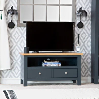 Chiltern Oak Furniture Salisbury Blue Painted Oak Small TV Unit