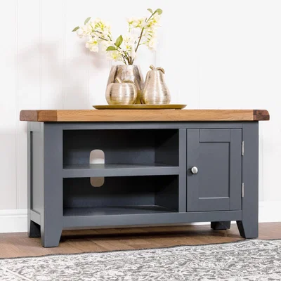 Chiltern Oak Furniture Hampshire Blue Painted Oak Small TV Unit