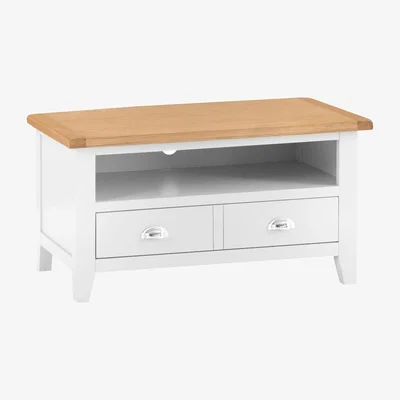 Chiltern Oak Furniture Chester White Painted Oak Small TV Unit