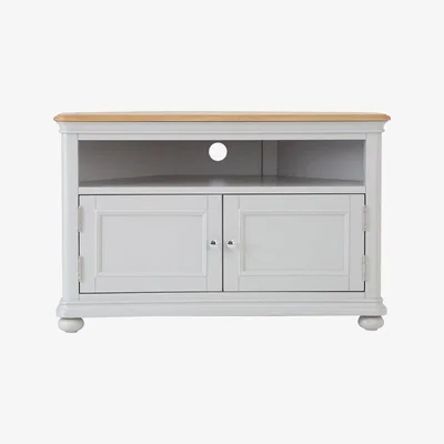 Chiltern Oak Furniture Harrington Grey Painted Corner TV Unit