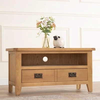 Chiltern Oak Furniture Rustic Oak Small TV Unit