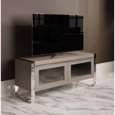 Chiltern Oak Furniture Milan Chrome & Oak Standard TV Unit