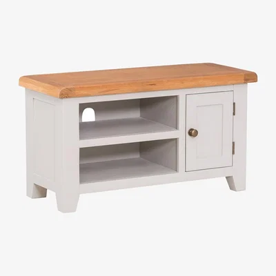 Chiltern Oak Furniture Hampshire Grey Painted Oak Small TV Unit