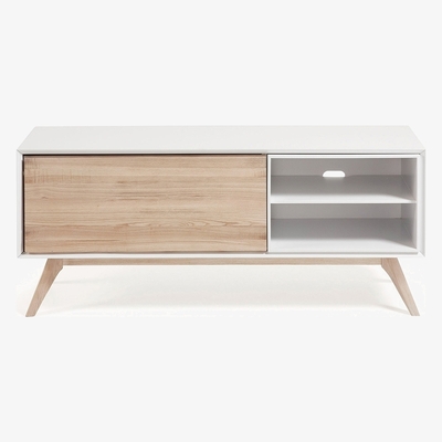 Cuckooland Quatre Wooden Tv Unit in White & Ash