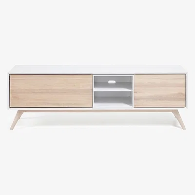 Cuckooland Quatre Wooden Tv Cabinet in White & Ash