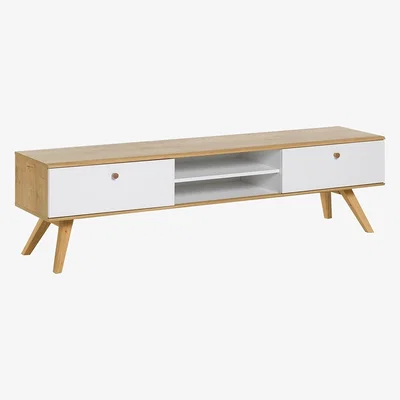 Cuckooland Vox Nature Wooden TV Stand in White & Oak Effect