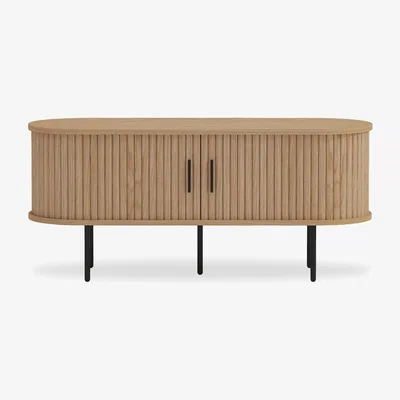 Cult Furniture Mika TV Stand, Oak & Black