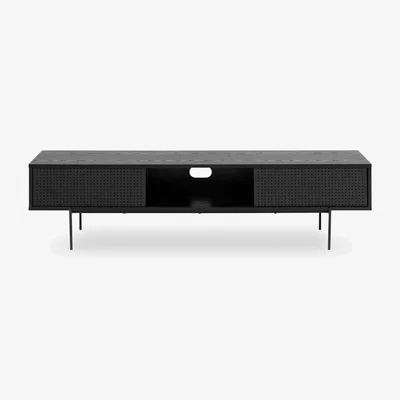 Cult Furniture £30  Off  Angus Large TV Stand, Black Ash Effect