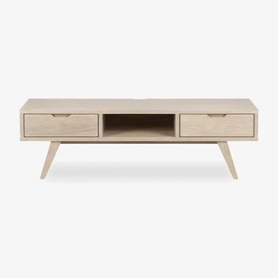 Cult Furniture £60  Off  A-Line TV Stand, White Pigmented Oak
