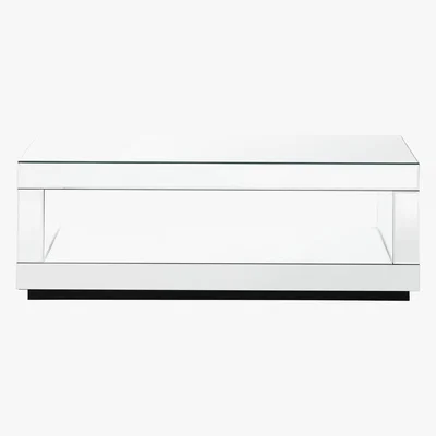 Dunelm Capri Cube Mirrored TV Stand Clear