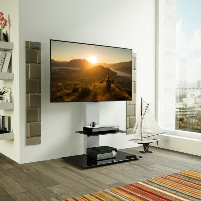 Dunelm Lesina Pedestal TV Stand Silver