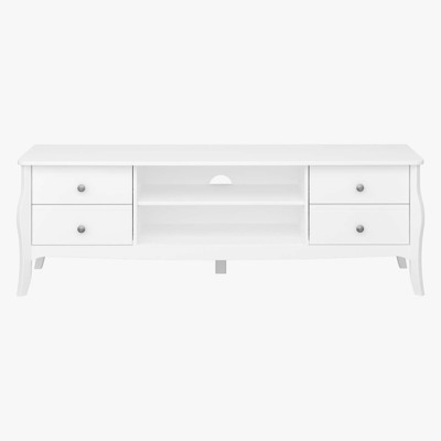Dunelm Baroque Wide TV Stand White