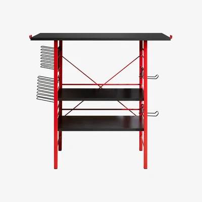 Dunelm Virtuoso Gaming TV Stand Red/Black