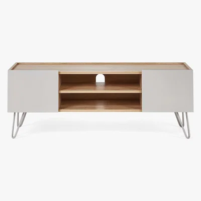 Dunelm Penelope Dove Grey TV Stand Grey and Brown