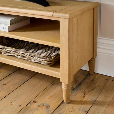 Dunelm Churchgate Walcote Open Small TV Unit for TVs up to, Oak Oak