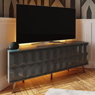 Dunelm Elevate SMART LED Corner TV Unit Grey