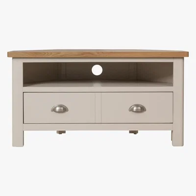 Dunelm Reese Corner TV Unit Dove Grey