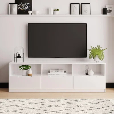 Dunelm Larson Extra Wide TV Unit White White
