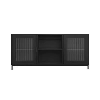 Dunelm Maddox TV Unit for TVs up to 55, Matte Black Black