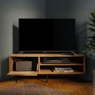 Dunelm Bryant Corner TV Stand Wood (Brown)