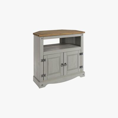 Dunelm Corona Grey Corner TV Stand Grey