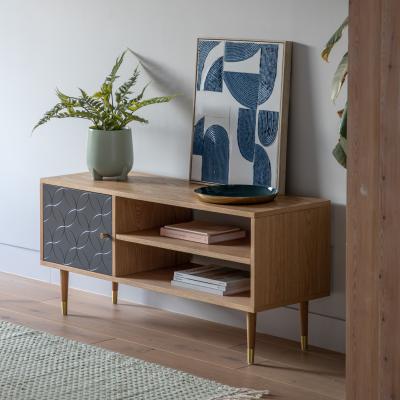 Dunelm Newbury TV Stand, Oak Effect Grey