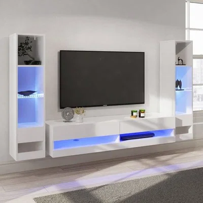 Dunelm Delta Wide Open Shelf TV Unit for TVs up to 65"