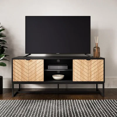 Dunelm Nixon TV Unit for TVs up to 55" Black