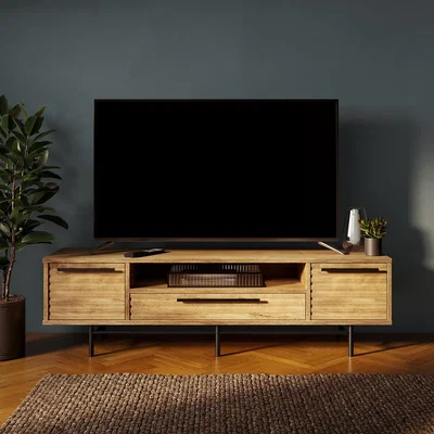 Dunelm Bryant Wide TV Unit Wood (Brown)