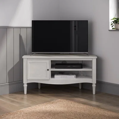 Dunelm Ariella Corner TV Unit, Warm Stone Stone