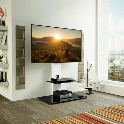 Dunelm Lesina Pedestal TV Stand White