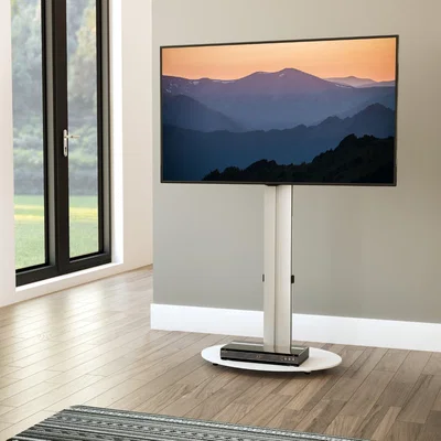 Dunelm Eno Pedestal TV Stand White