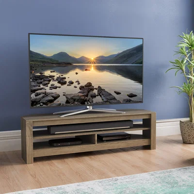 Dunelm Calibre Wide TV Stand 140cm, Oak Effect Brown