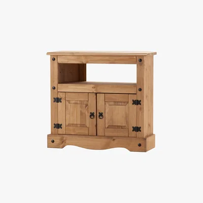 Dunelm Corona Corner TV Stand Natural