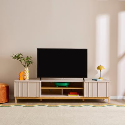 Dunelm Elements Thompson Extra Wide Tv Unit for Tvs Up To 75 Mushroom (Grey)