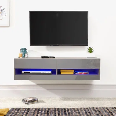 Dunelm Galicia 120cm LED Wall TV Unit Grey