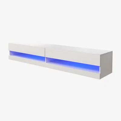 Dunelm Galicia 180cm LED Wide Wall TV Unit White