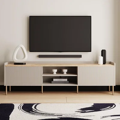 Dunelm Georgi Extra Wide TV Unit Grey Grey