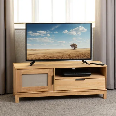 Dunelm Corona Rattan TV Stand for TVs up to 50 Brown