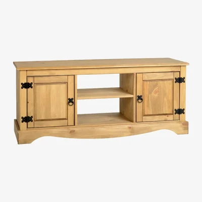 Dunelm Return - Corona 2 Door TV Unit, Pine for TVs up to 55"