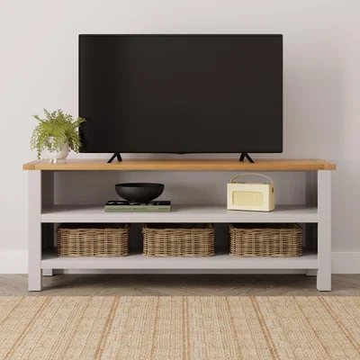 Dunelm Bromley Open Regular TV Unit Grey Grey