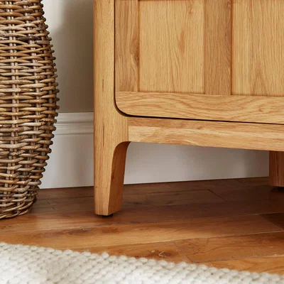 Dunelm Walton Corner TV Unit for TVs up to 42" Light Oak