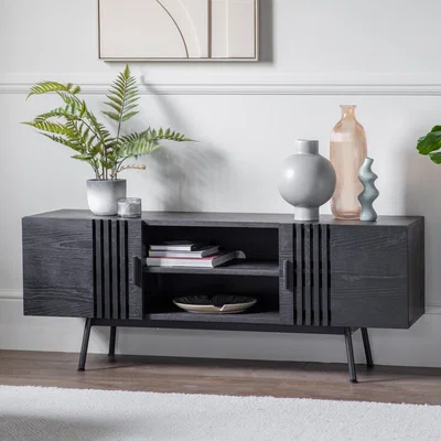 Dunelm Englewood TV Stand, Black Black