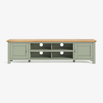 Dunelm Bromley Extra Wide TV Unit for TVs up to 80" Sage (Green)