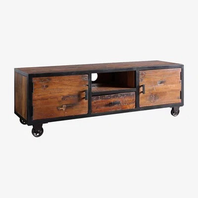 Dunelm IndusValley Haryana 1 Drawer 2 Door TV Cabinet Natural