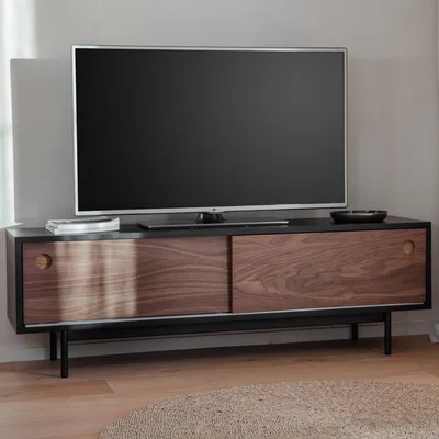 Dunelm Turlock TV Stand, Black Black